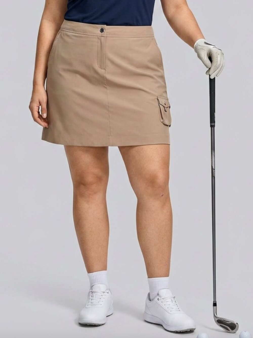 IZOD GOLF Brown Cargo Golf Skort Sz 14